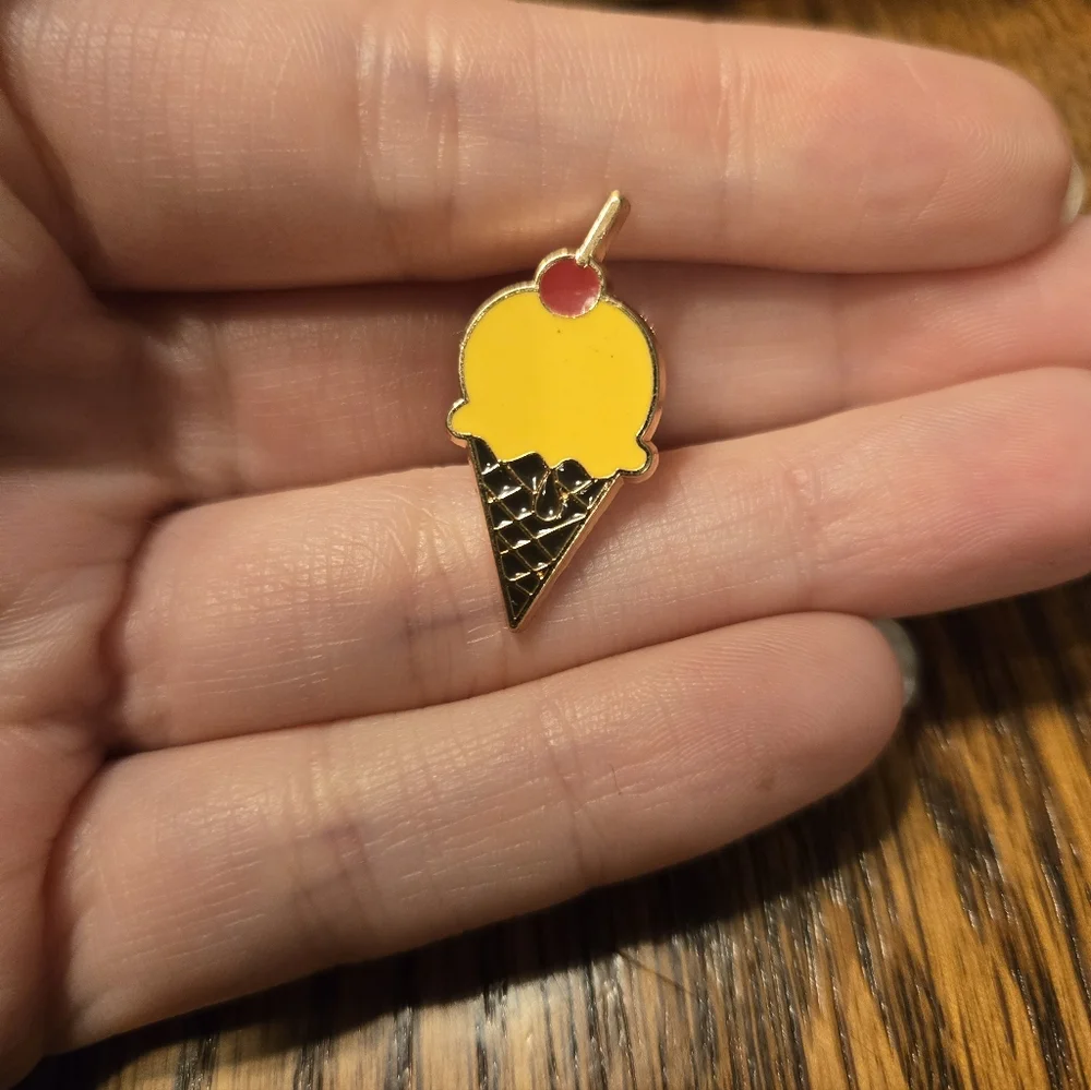 Yellow Ice Cream Cone Pin